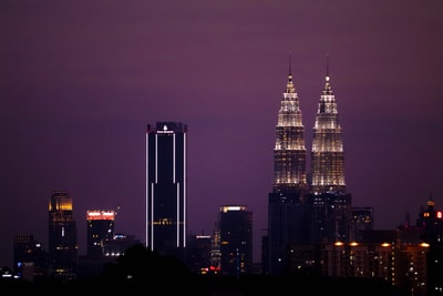 The twin towers in Kuala Lumpur hotel
